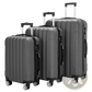 3-in-1 Dark Gray Hardshell Spinner Luggage Set