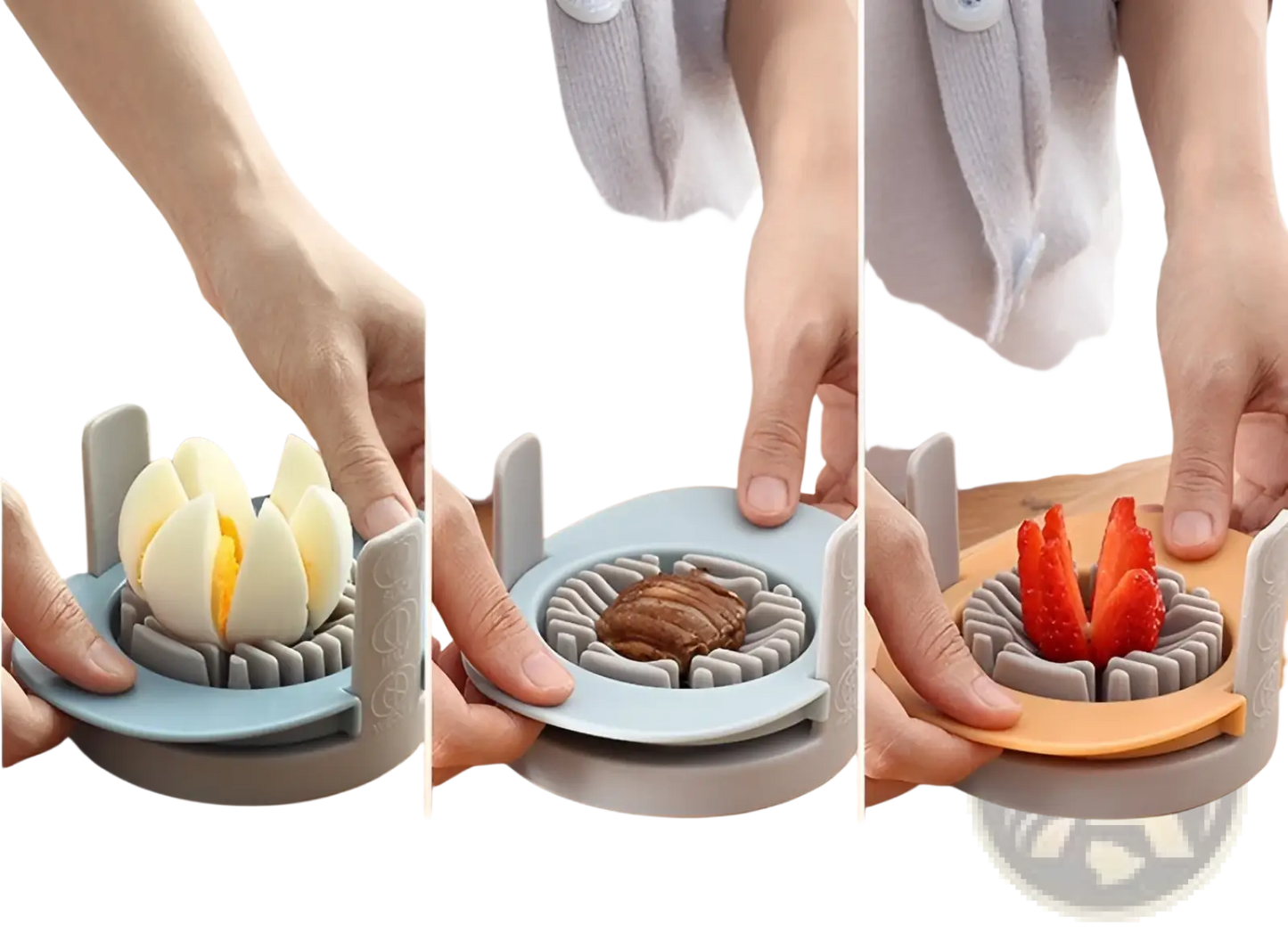 3-in-1 Egg Slicer and Manual Onion Cutter Tool