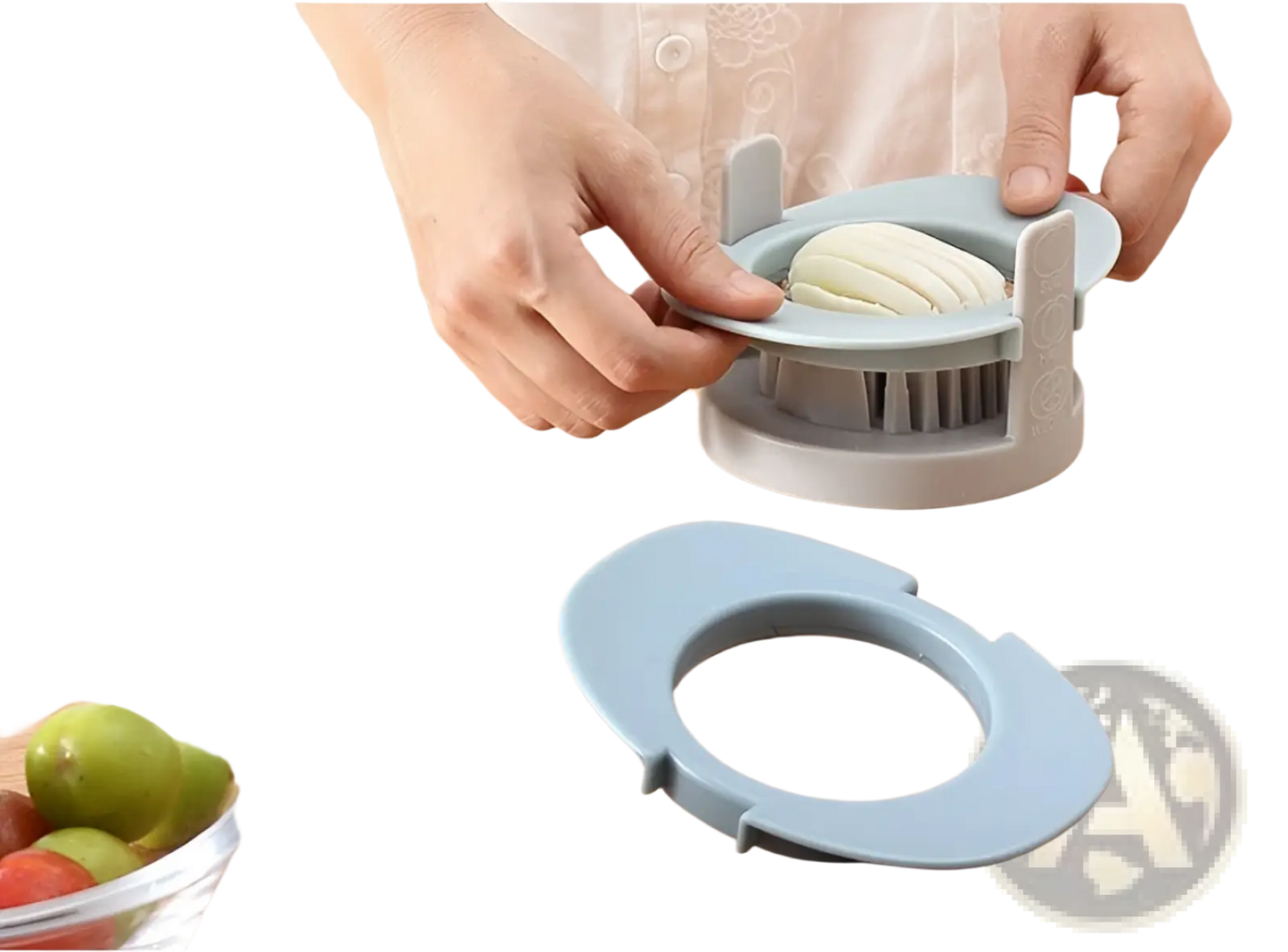 3-in-1 Egg Slicer and Manual Onion Cutter Tool