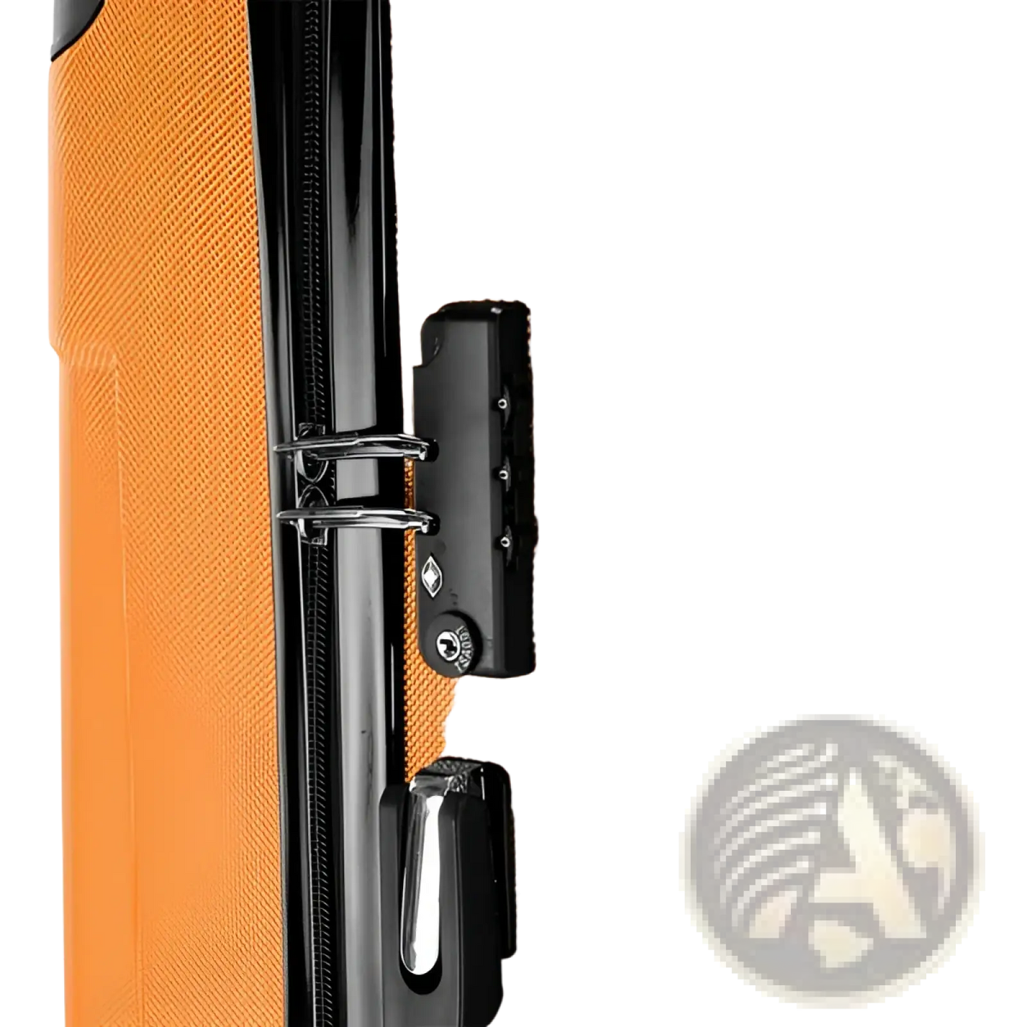 3-in-1 Lightweight Orange Abs Hard Shell Trolley Suitcase Set