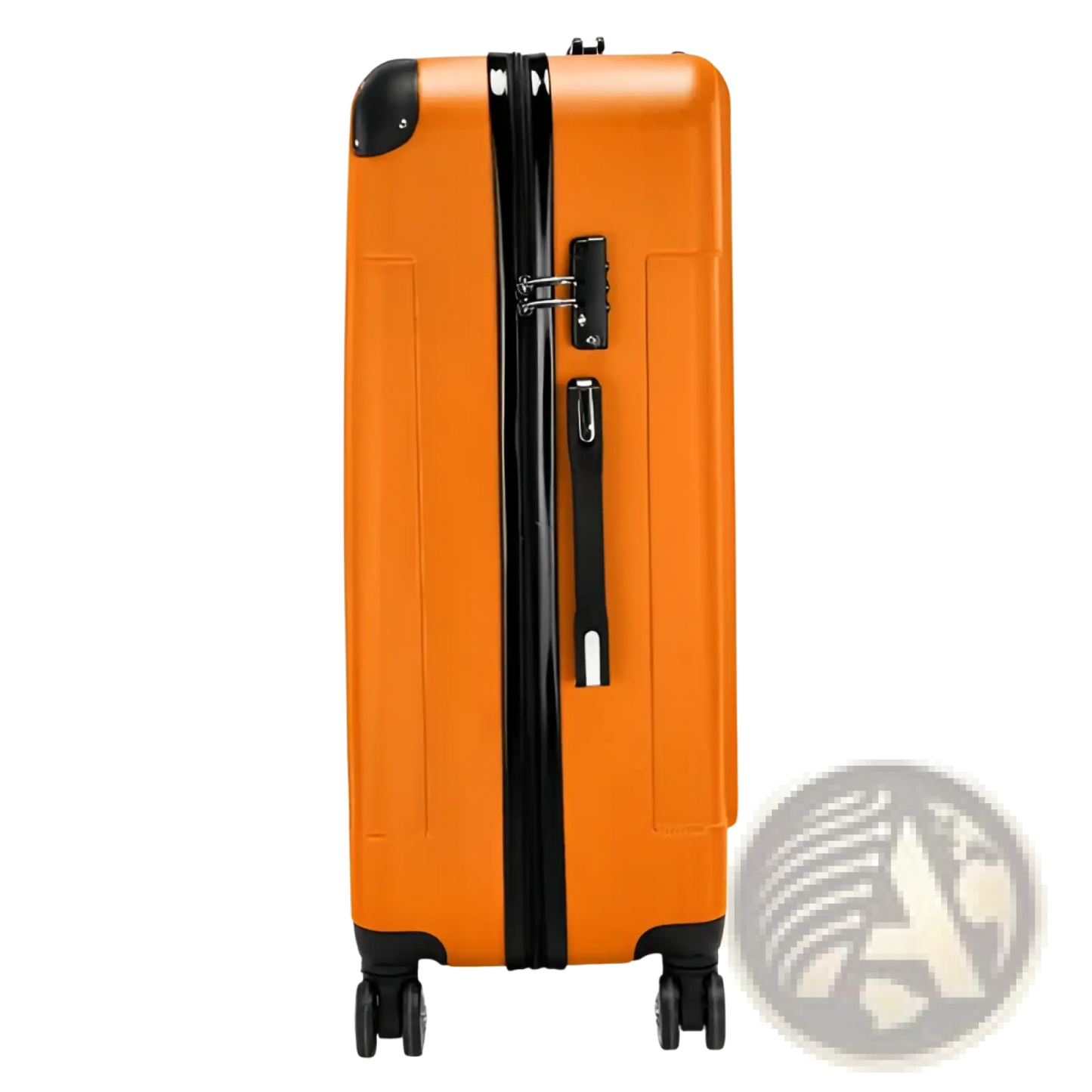 3-in-1 Lightweight Orange Abs Hard Shell Trolley Suitcase Set