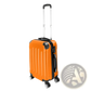 3-in-1 Lightweight Orange Abs Hard Shell Trolley Suitcase Set