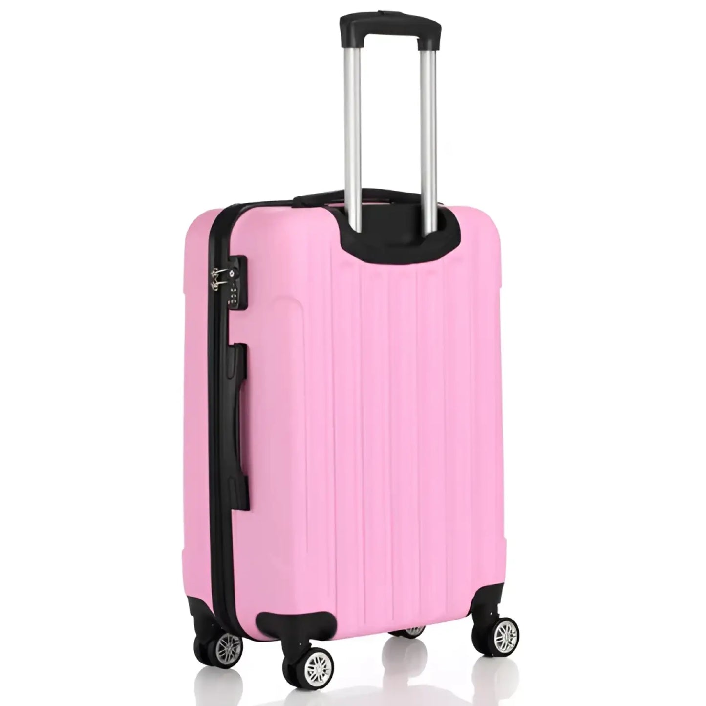3-in-1 Pink Hard Shell Large Capacity Suitcase Set