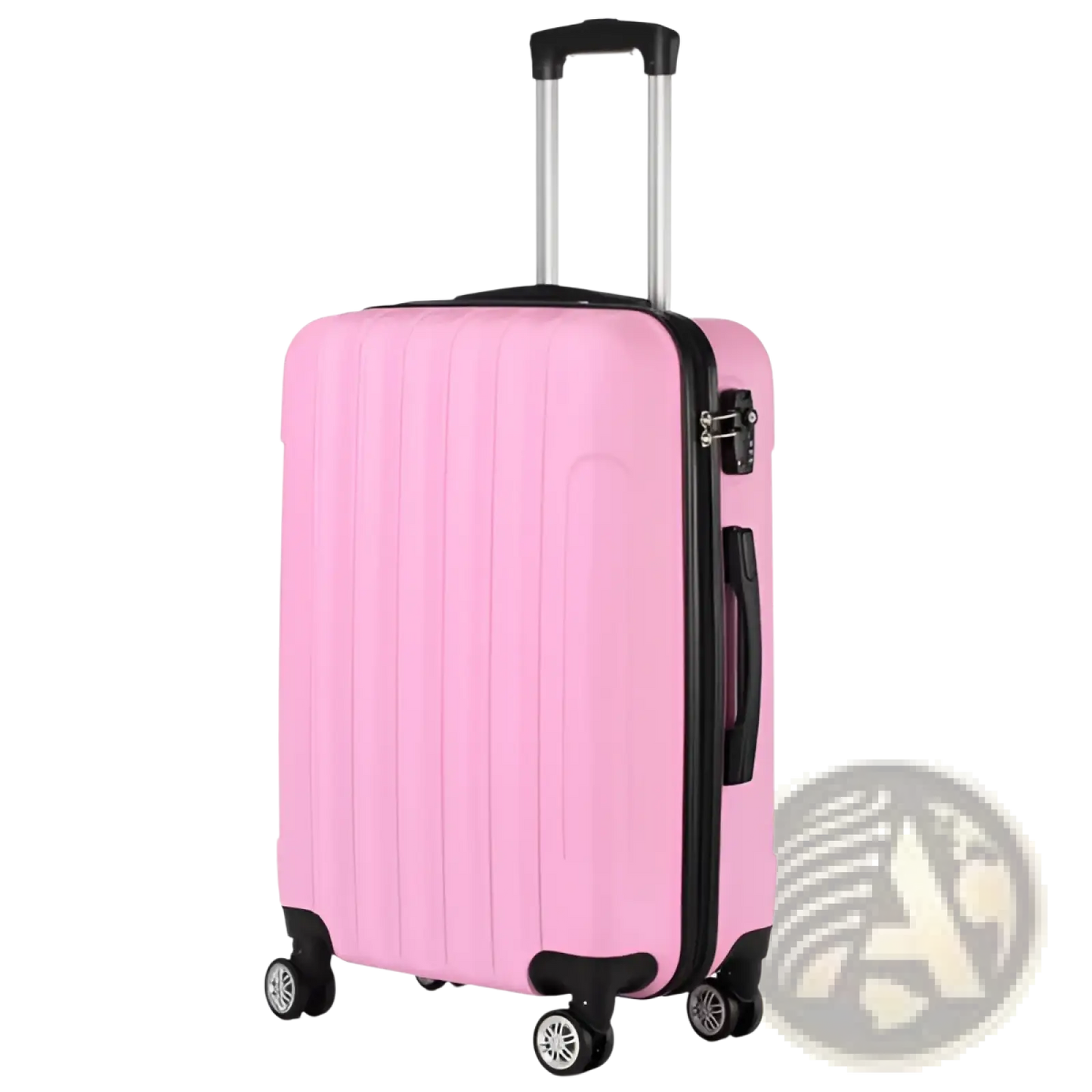 3-in-1 Pink Hard Shell Large Capacity Suitcase Set