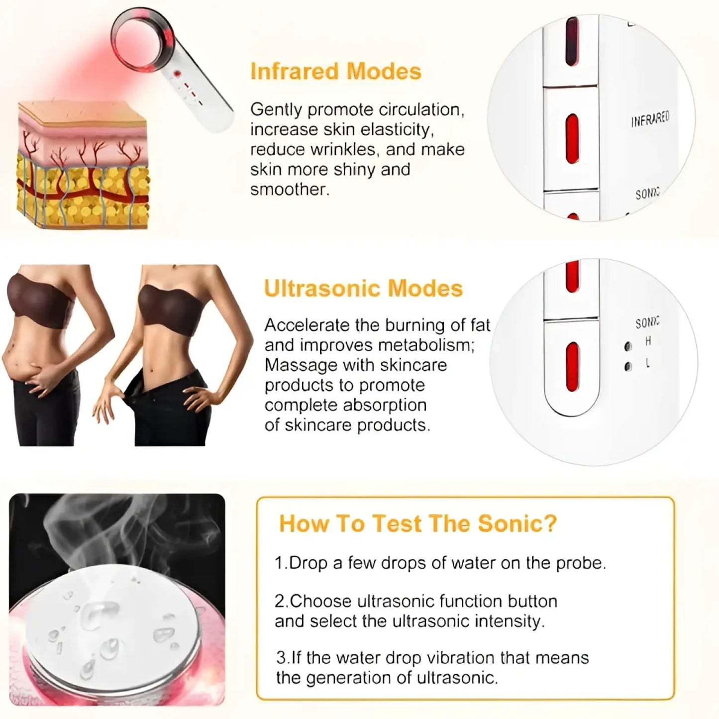 3-in-1 Ultrasonic Ems Infrared Body Sculpting Massager