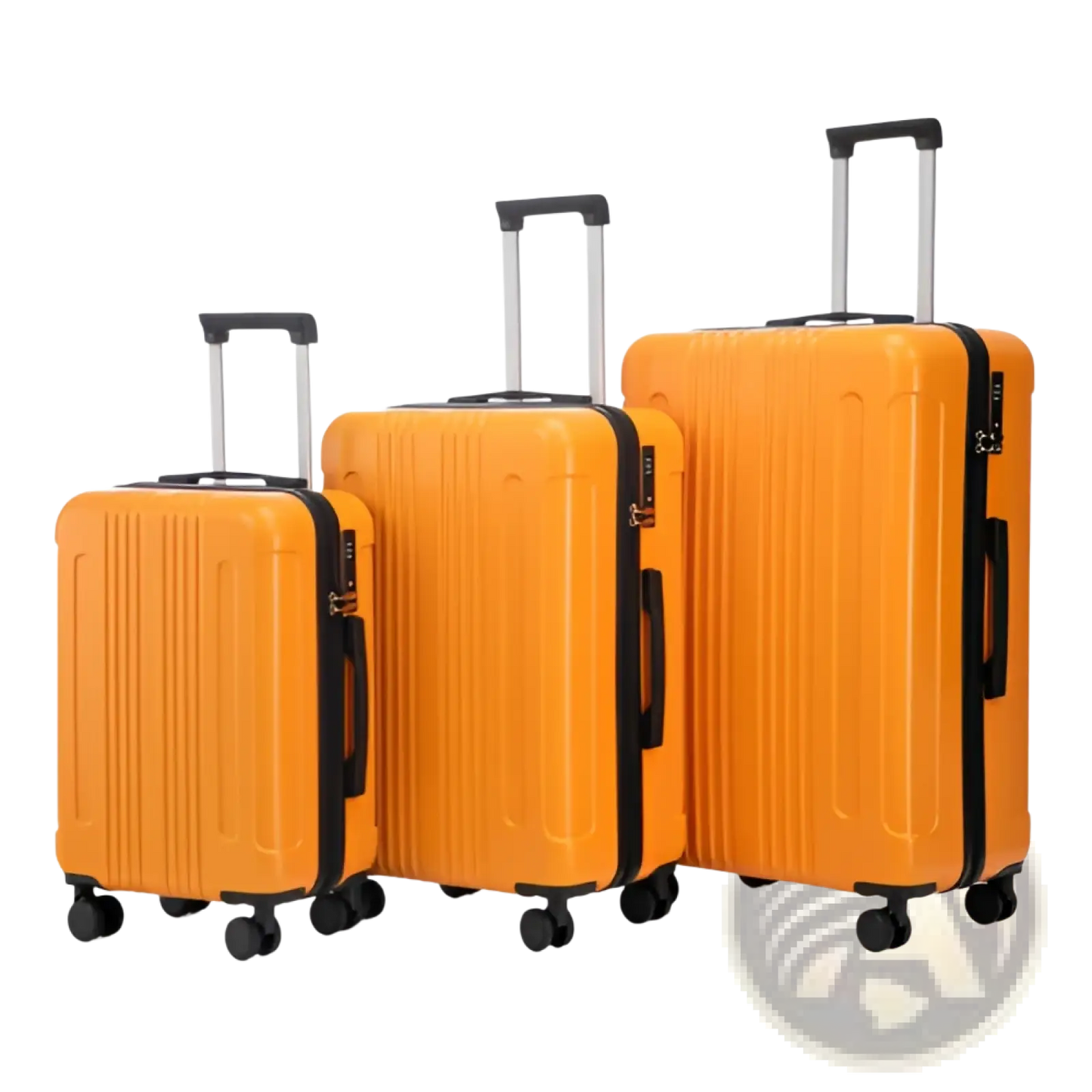 3 Piece Abs Spinner Luggage Set with Tsa Lock