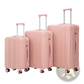 3 Piece Abs Spinner Luggage Set with Tsa Lock