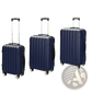 3-piece Navy Blue Hard Shell Spinner Luggage Set