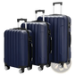3-piece Navy Blue Hard Shell Spinner Luggage Set