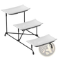 3 Tier Serving Stand with Rectangular Melamine Trays