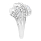 10K White Gold Round and Baguette Cut Diamond Channel Ring (3/4 Cttw, H-I Color, SI2-I1 Clarity) - Size 7