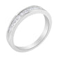 .925 Sterling Silver 1/2 Cttw Princess-Cut Diamond Channel-Set Half-Eternity Wedding or Anniversary Band Ring (H-I Color, I2 Clarity) - Size 6