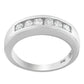 14K व्हाइट गोल्ड 3/4 कैरट TDW डायमंड चैनल बैंड रिंग (H-I, I1-I2)