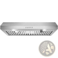 30 Inch Black Range Hood 600cfm Under Cabinet Vent Led