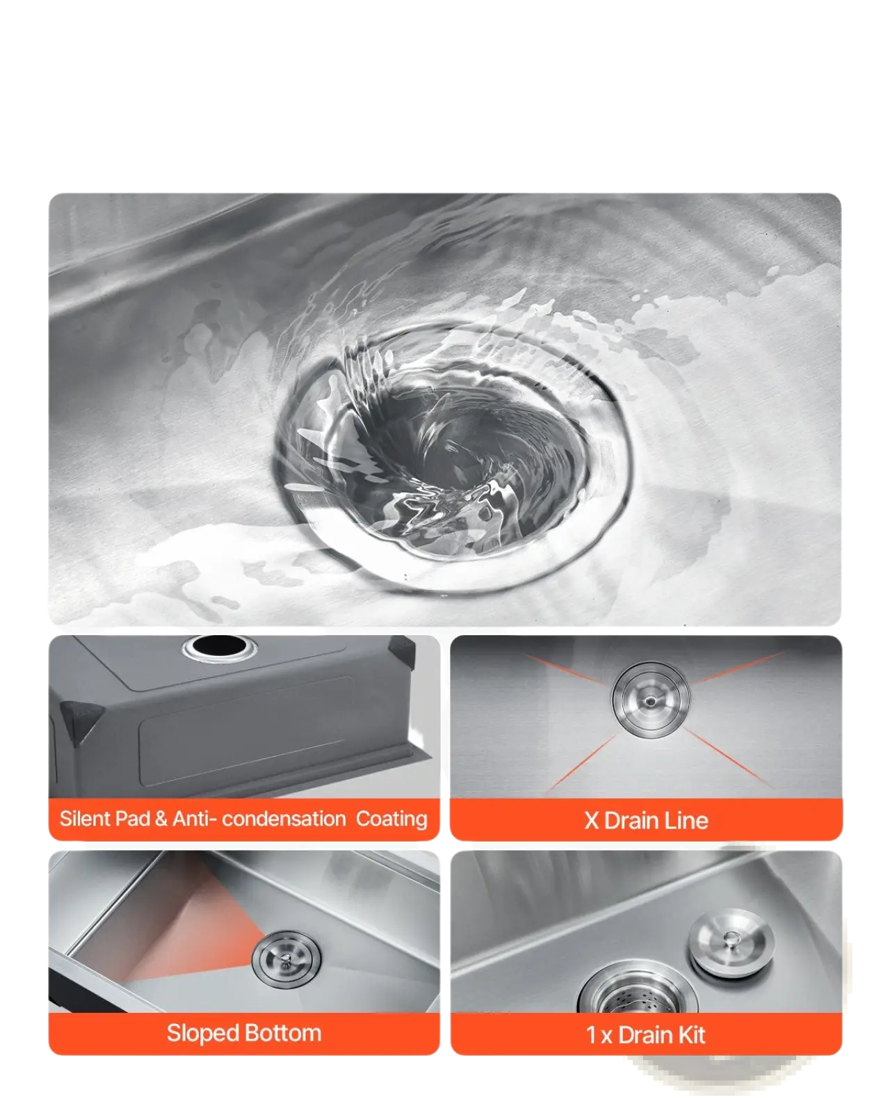 30 Inch Stainless Steel Undermount Workstation Sink
