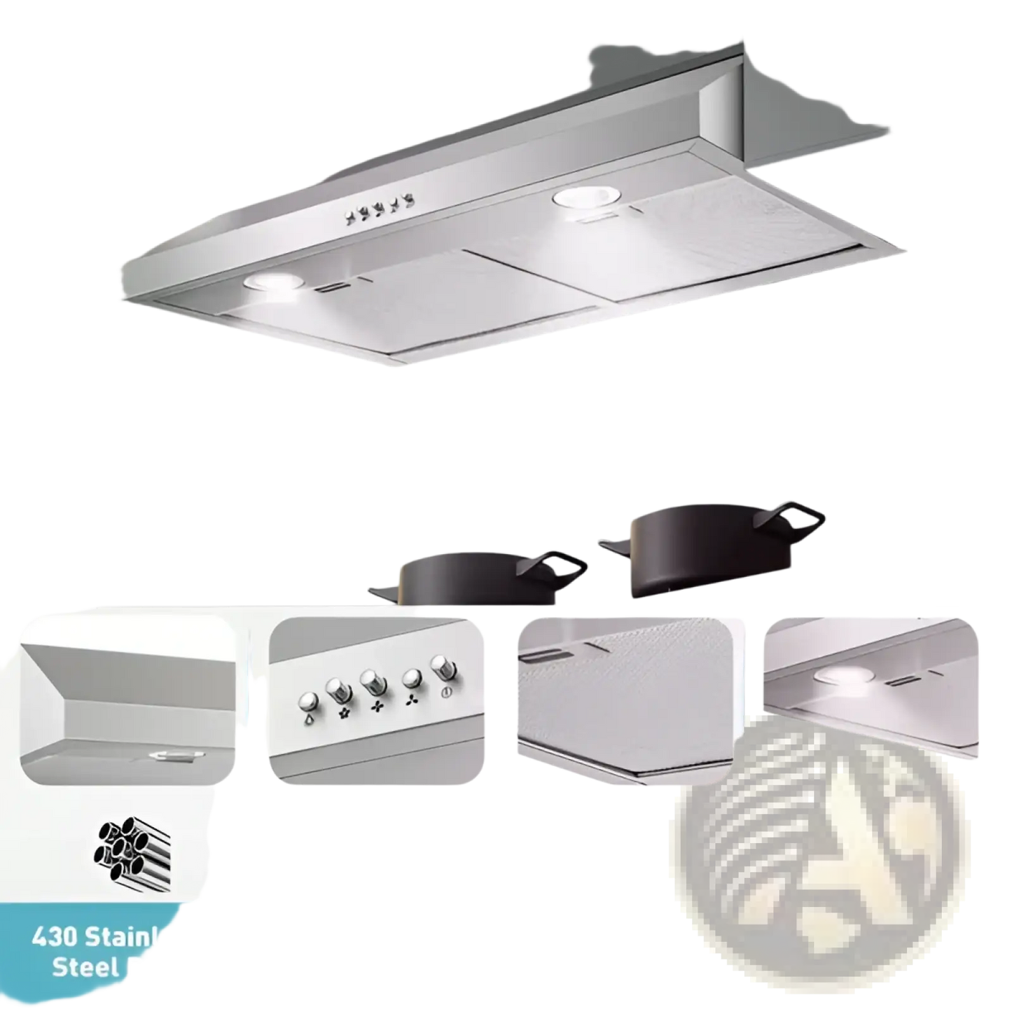 30 Inch Under Cabinet Range Hood 500 Cfm Stainless Steel