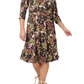 Leota Women's Perfect Faux Wrap Dress Brown Size 3X