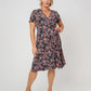 Leota Women's Perfect Wrap Cap Sleeve Dress Black