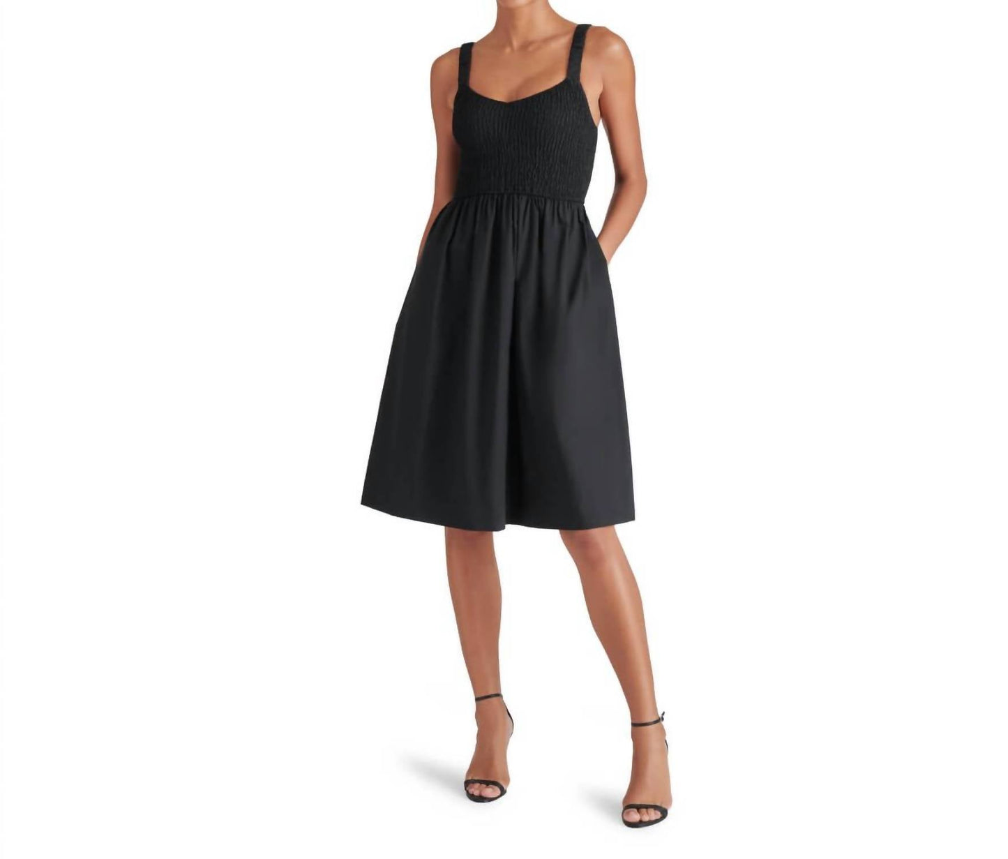Steve Madden - Fleur Smocked Scoop Neck Dress