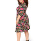 Leota Curve Sweetheart Becca Dress Garden Party Black Multi