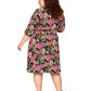 Leota Curve Sweetheart Becca Dress Garden Party Black Multi