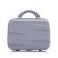 4-Piece PP Spinner Wheel Luggage Set with Cosmetic Case, Light Gray