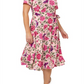 Leota Women's Giselle Floral Dress Pink Size 2X