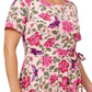Leota Women's Giselle Floral Dress Pink Size 3X