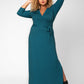 Leota Women's Perfect Wrap Maxi Dress Green Size 1X