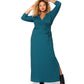 Leota Women's Perfect Wrap Maxi Dress Blue Size 2XL