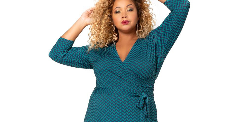 Leota Women's Perfect Wrap Maxi Dress Blue Size 2XL