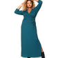 Leota Women's Perfect Wrap Maxi Dress Green Size 3X
