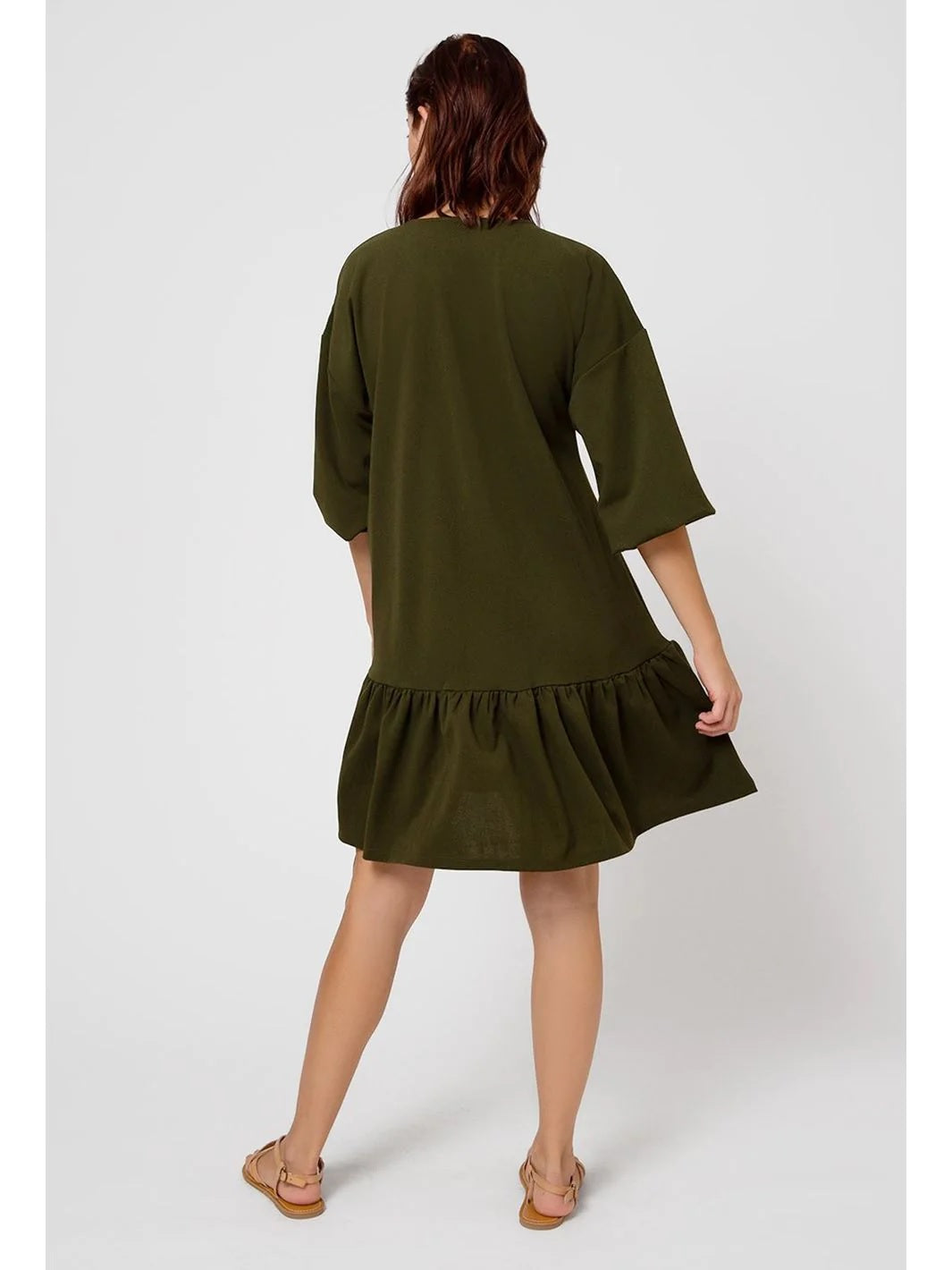 Leota Women's Solid Kalamata Lord & Taylor Luna Dress Green Size 1X
