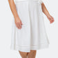 Leota Women's Genesis Eyelet Jersey Dress White Size 1X