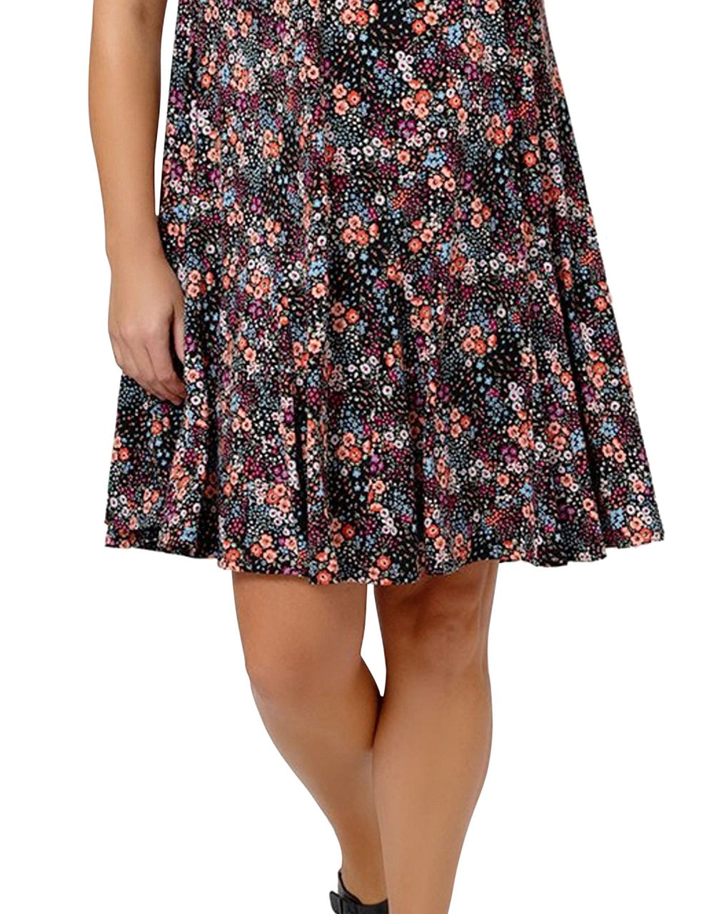 Leota Women's Serenity Dress in Confetti Floral Black Multi 1X Lord & Taylor Multi Size 1X