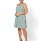 Leota Women's Sleeveless Arianna Dress in Green Multi (Curve)