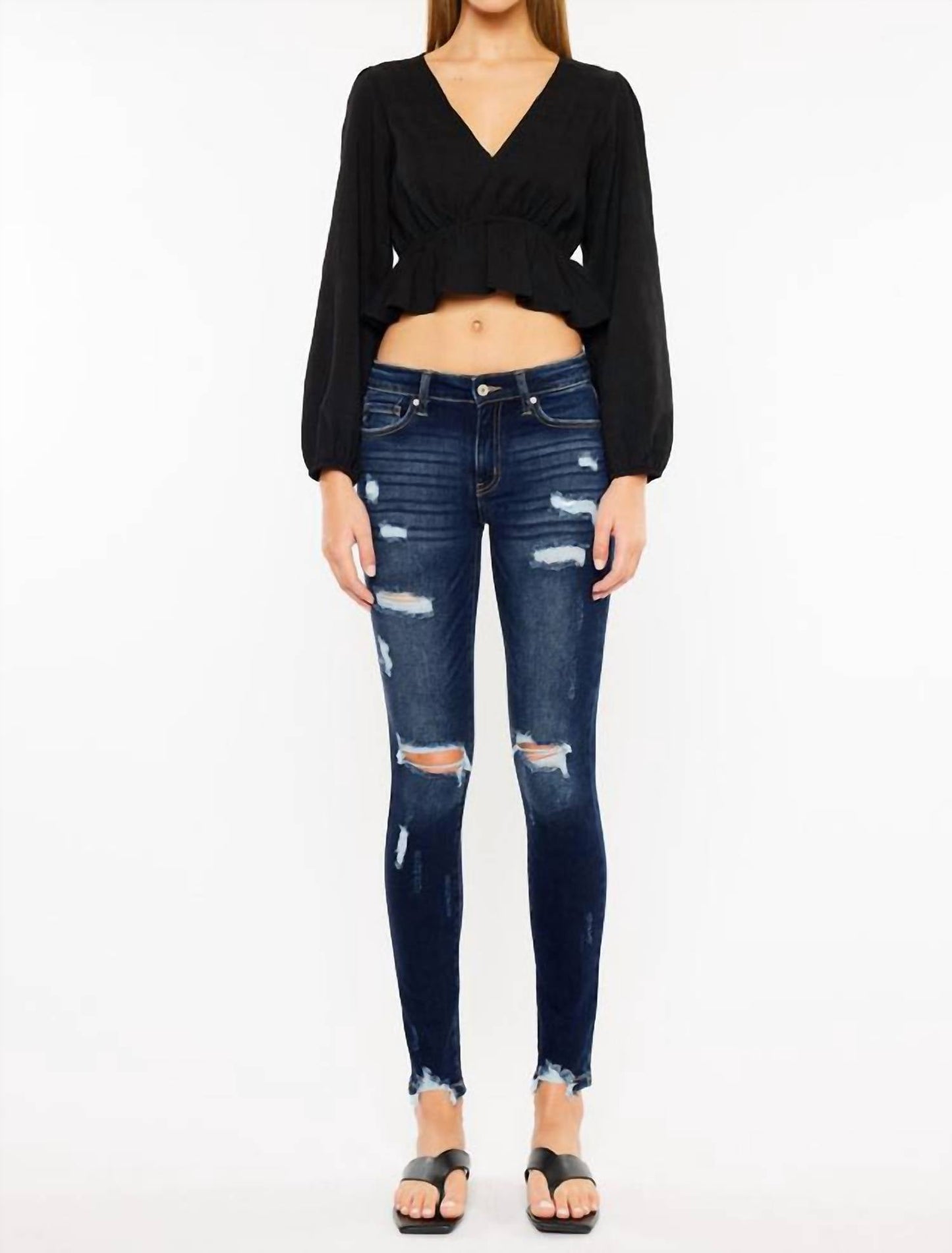 Kancan - Cora Mid Rise Super Skinny Jean