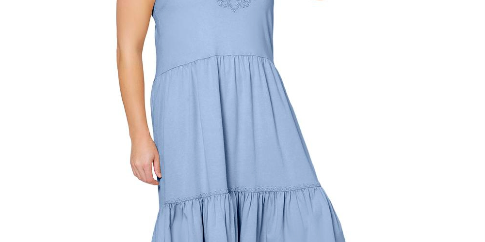 Leota Women's Esmeralda Sleeveless Tiered Dress Blue