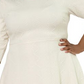 Leota Women's Katherine Jacquard Fit & Flare Dress Yvory Size 3X