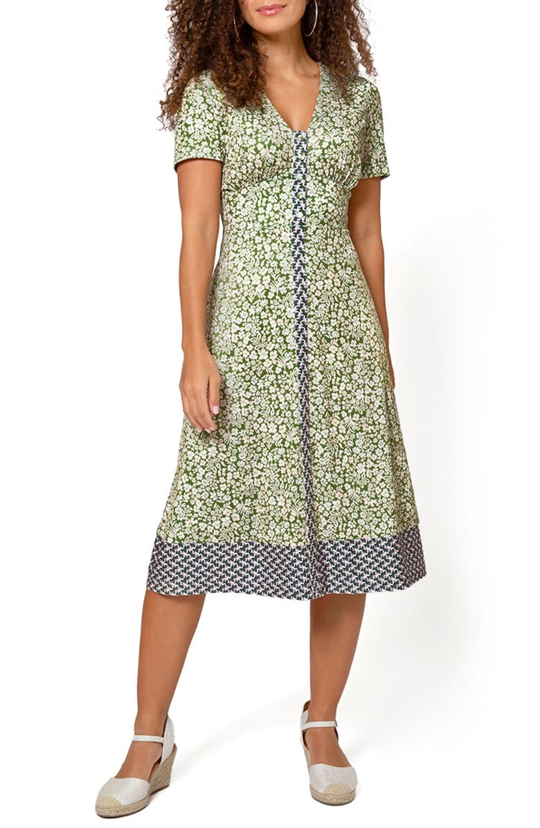 Leota Women's Francesca MIDI Dress Green Size 3X