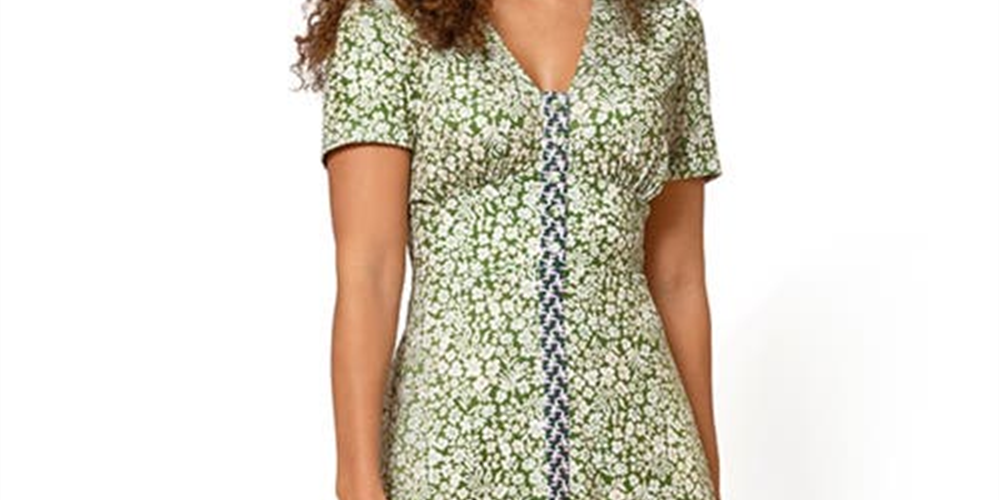 Leota Women's Francesca MIDI Dress Green Size 3X