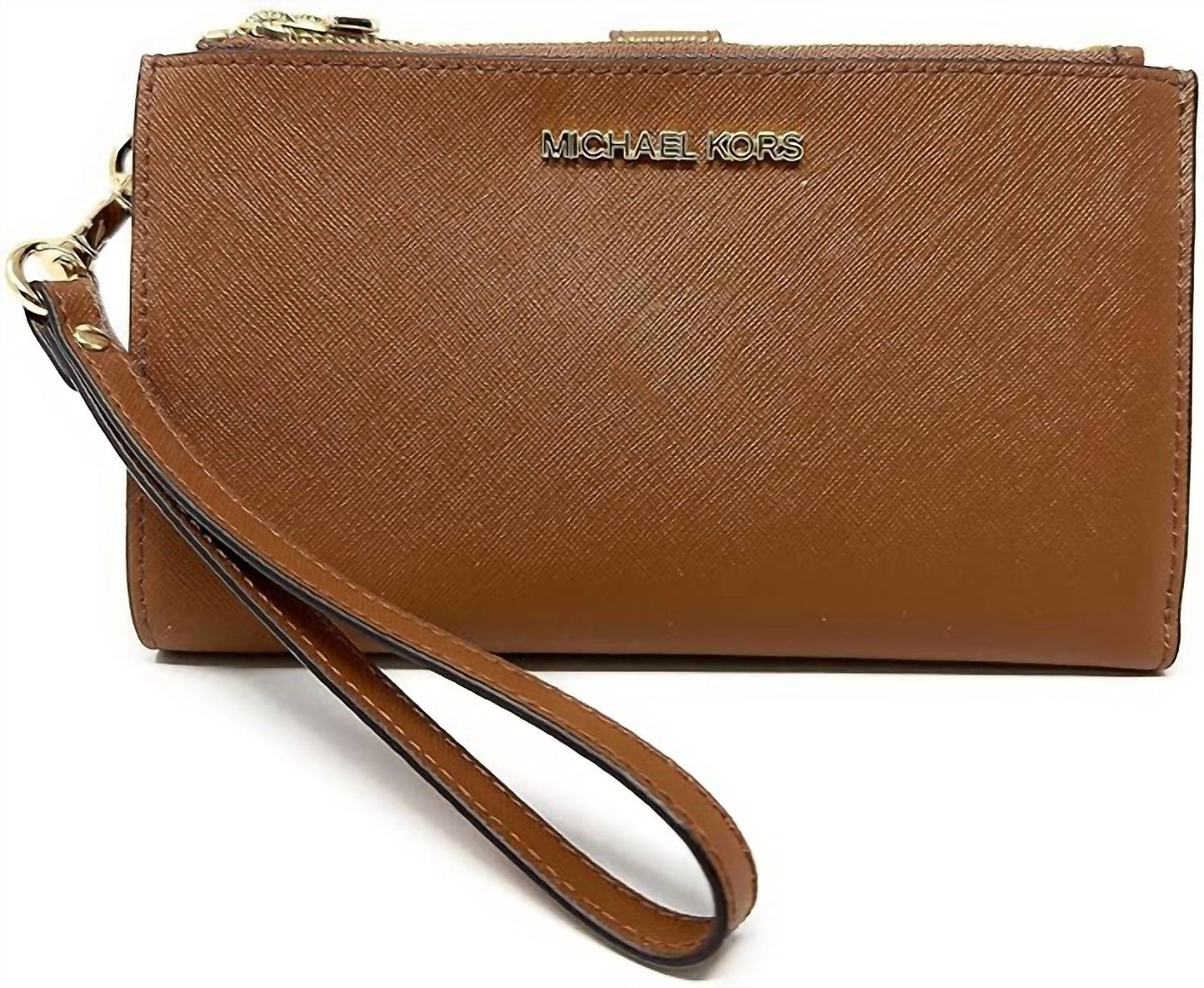 Michael Kors - Women's Jet Set Travel large Double Zip Wristlet Wallet Saffiano Leather