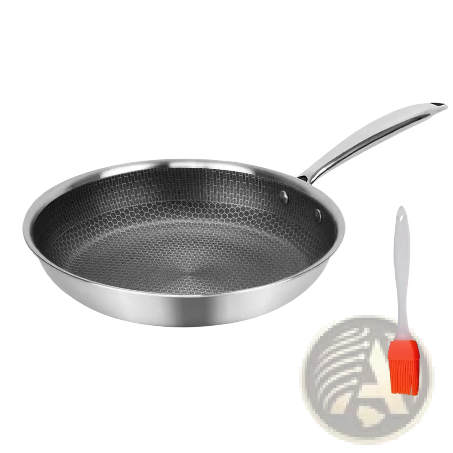30cm Stainless Steel Hex Non Stick Induction Frying Pan