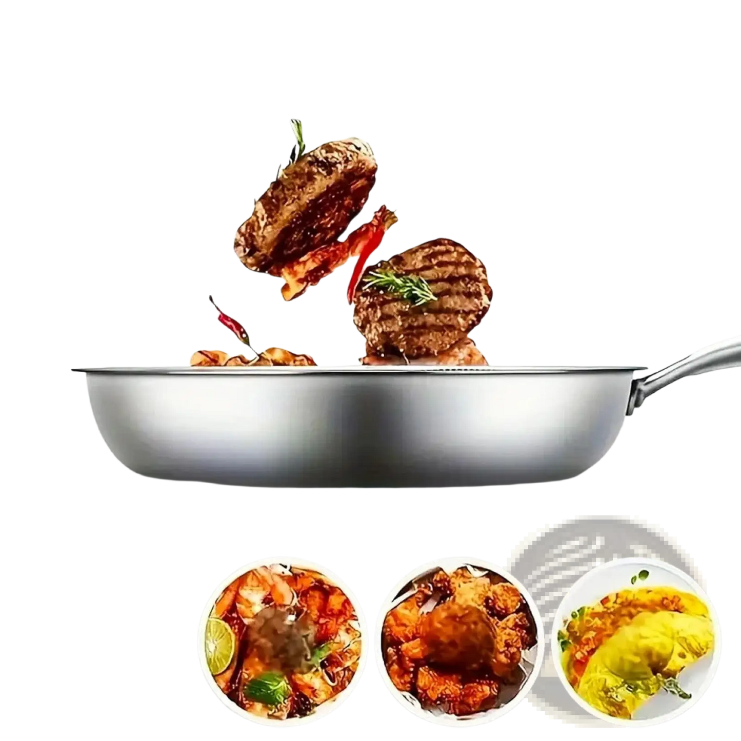 30cm Stainless Steel Hex Non Stick Induction Frying Pan