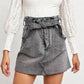 Free People - Tie Waist Jean Skirt