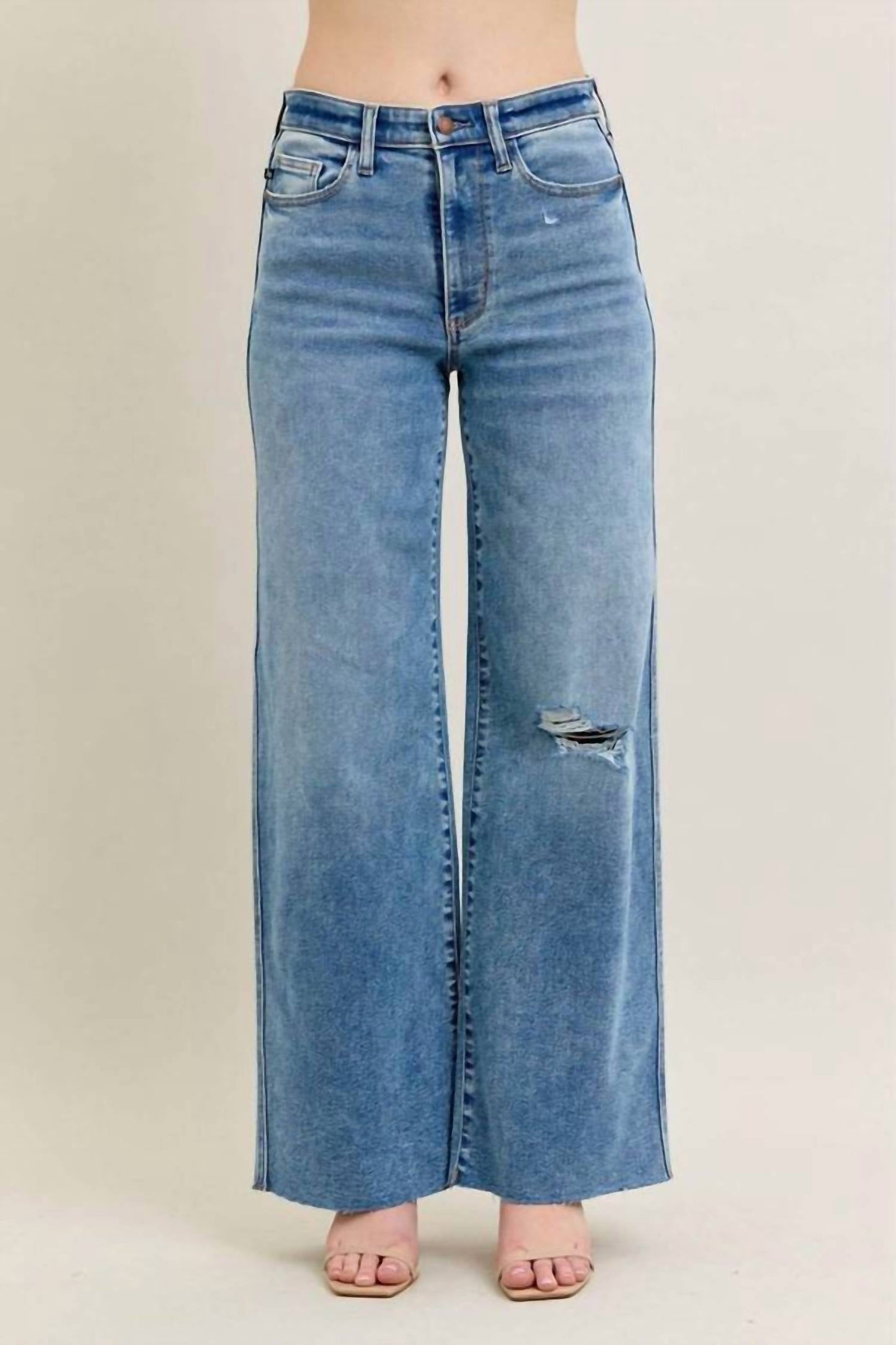 Judy Blue - Tucker Vintage Wash Wide Leg Jean