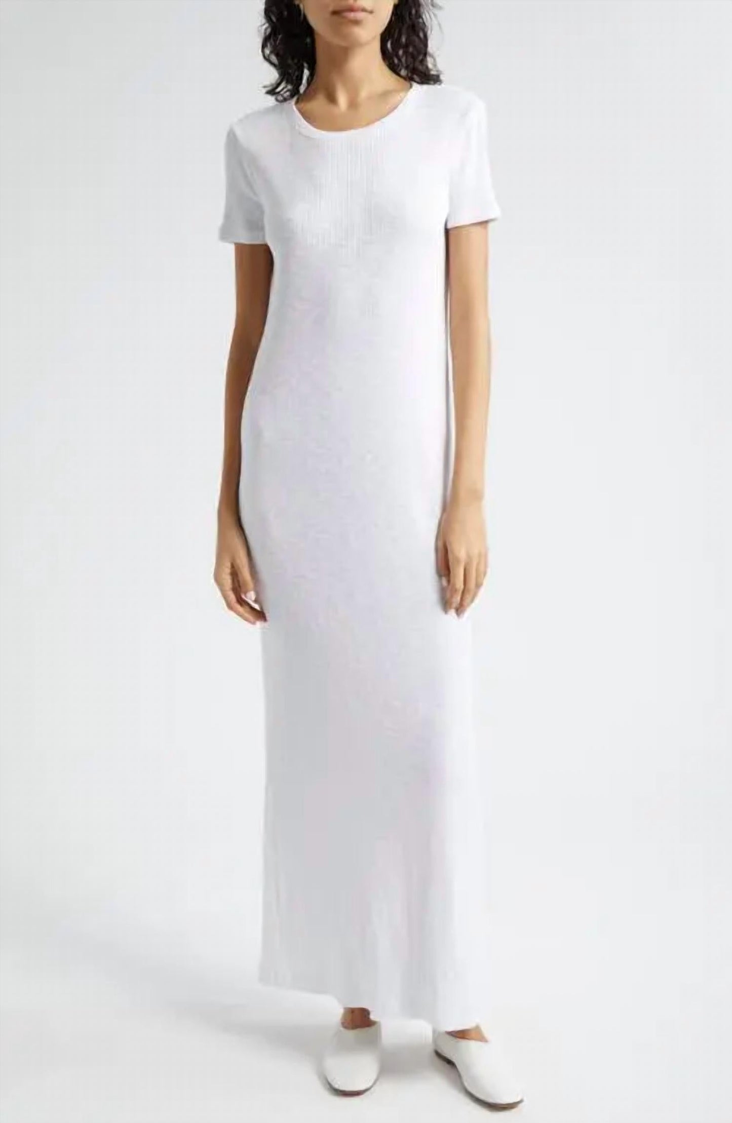 Atm - Rib Short Sleeve Maxi Dress