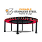 LEAPS & REBOUNDS 48" Mini Fitness Trampoline & Rebounder Exercise Equipment, Red