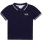 Hugo Boss Big Boy's Cotton Pique Logo Polo Shirt Blue Size 14