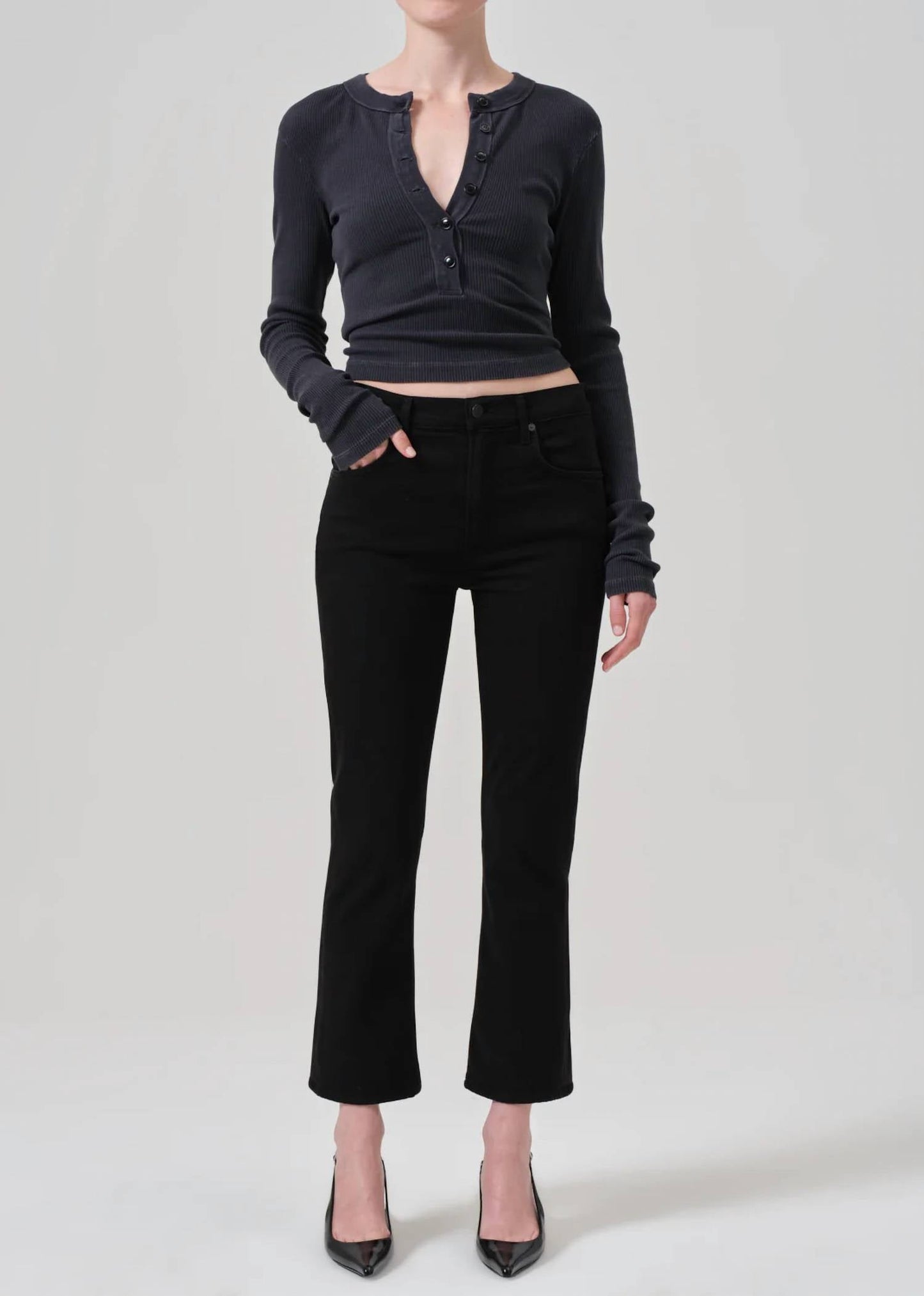 Citizens Of Humanity - Isola Mid Rise Cropped Boot Jeans